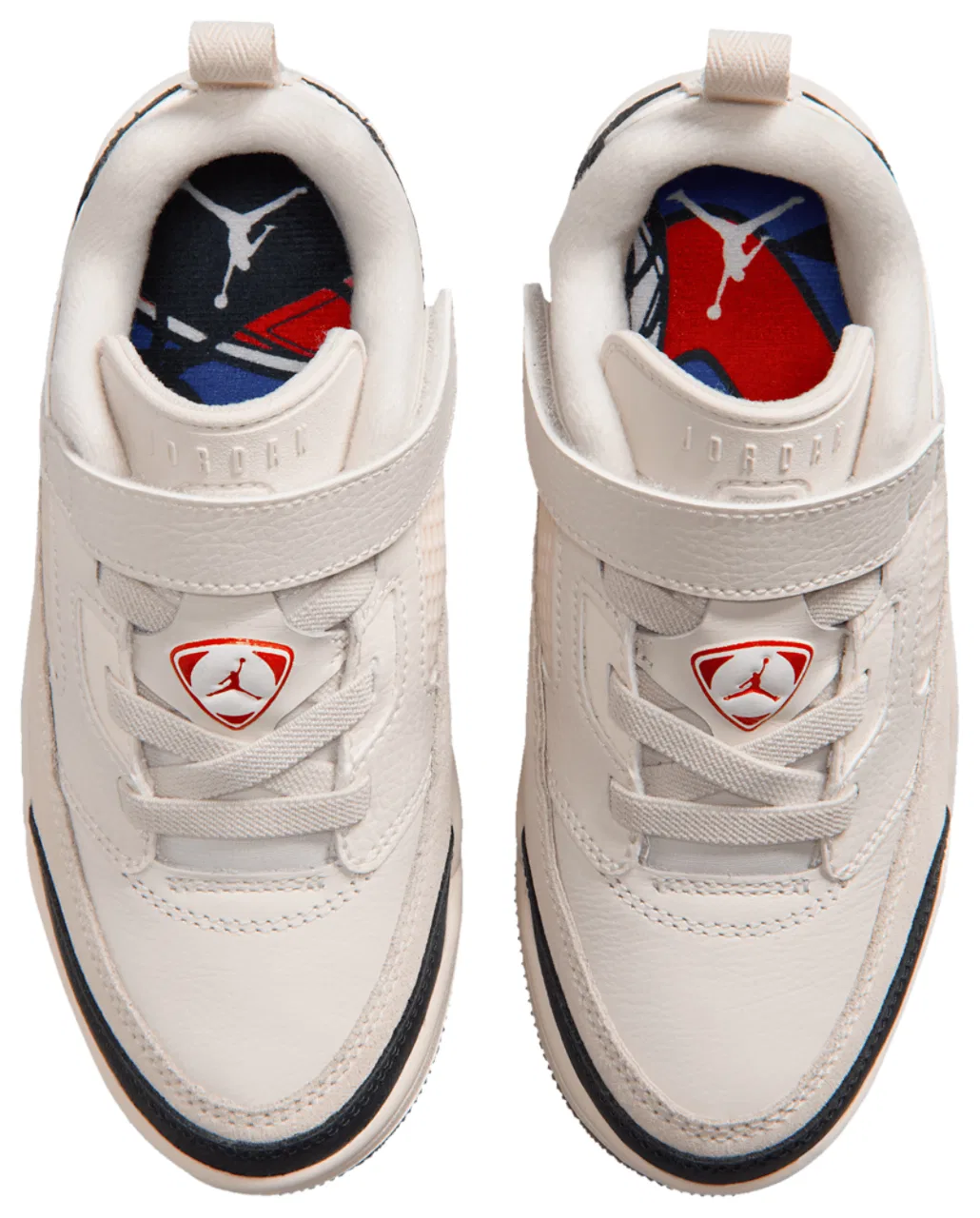 Детские кроссовки для мальчиков с липучкой Jordan Spizike Low FC, Jordan, Phantom/Sail/University Red — фото 4
