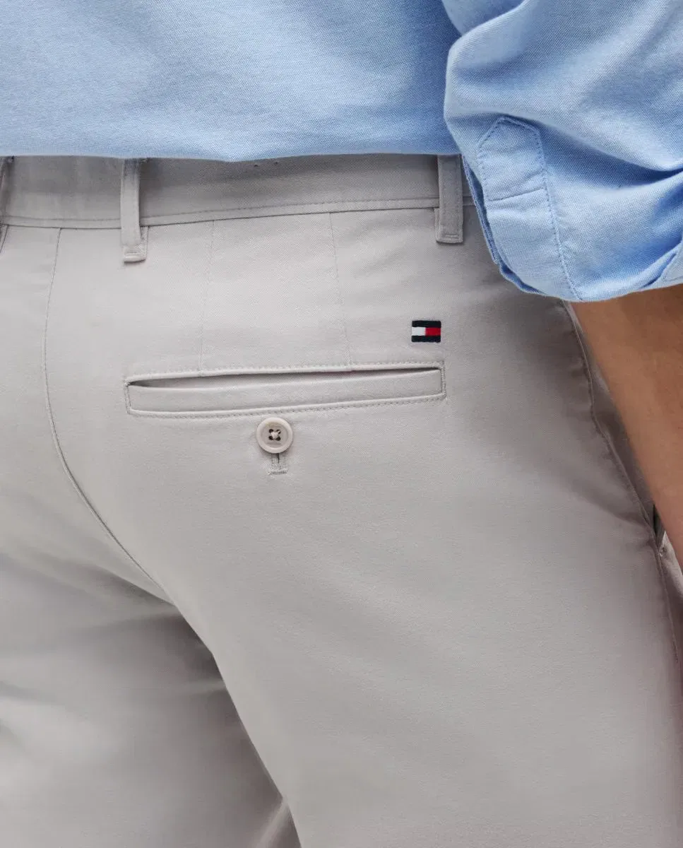 Мужские классические брюки чинос с зауженным кроем Denton Tommy Hilfiger, Gris — фото 4