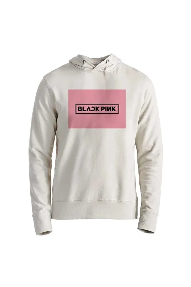 Детское худи для девочек с принтом Blackpink kids sweatshirt Alfa Tshirt, Ecru
