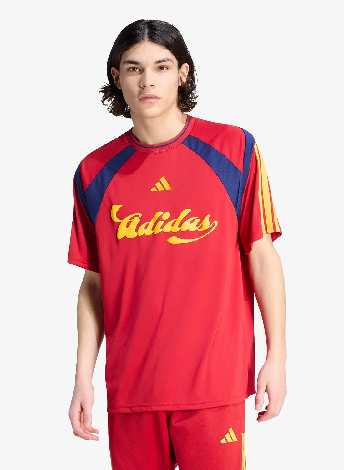 Футболка с принтом House of Tiro Nations Adidas, бежевый