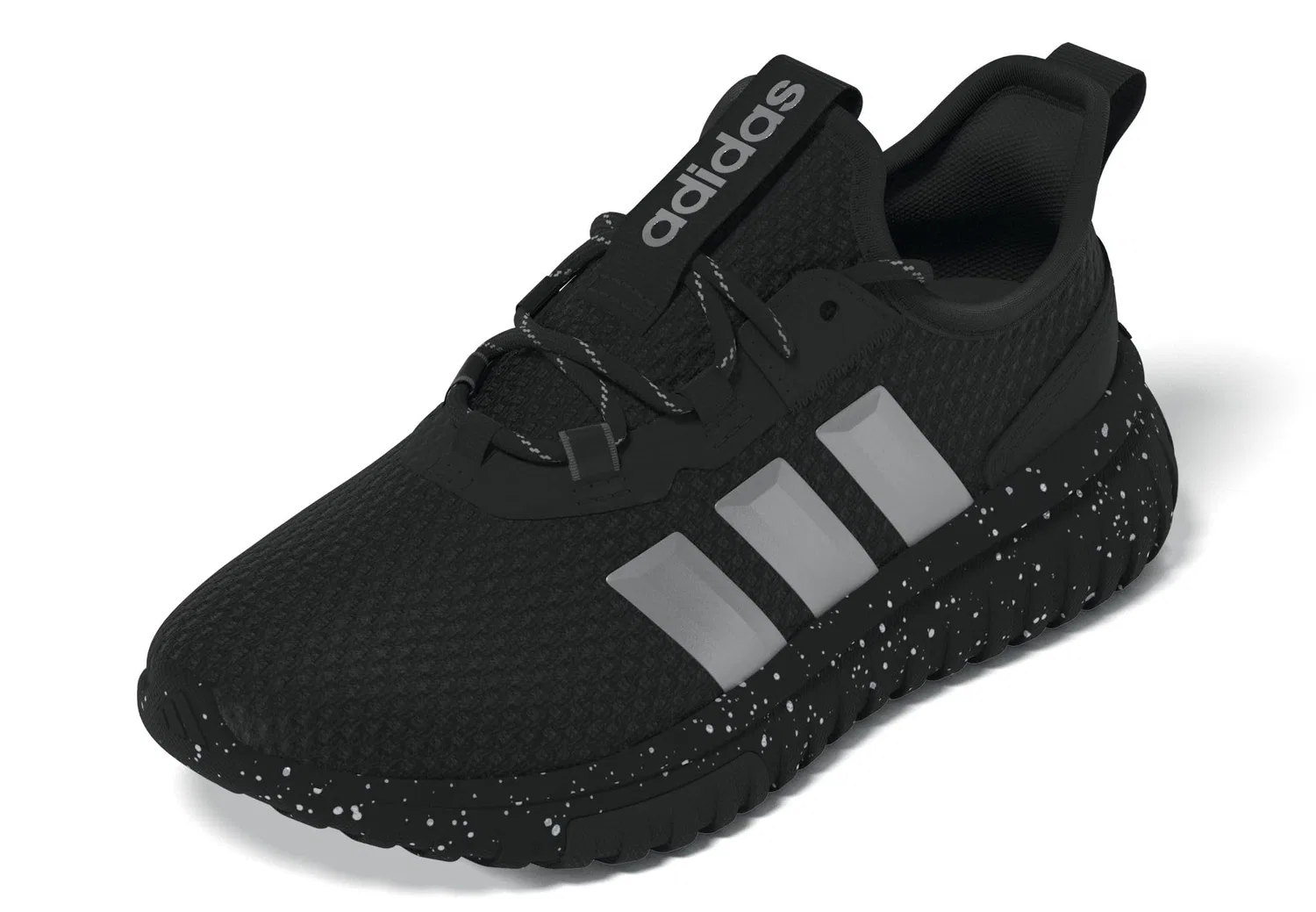 Детские кроссовки для мальчиков с шнуровкой Kaptir 4.0 Shoes Kids Adidas, Black Silver Core With Black Core