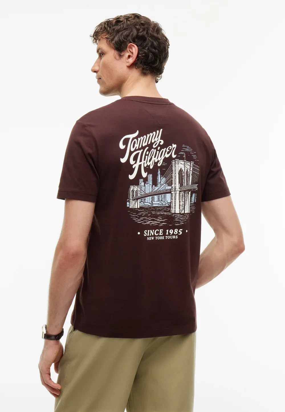 Футболка с графическим принтом - футболка с принтом Tommy Hilfiger, Chocolate