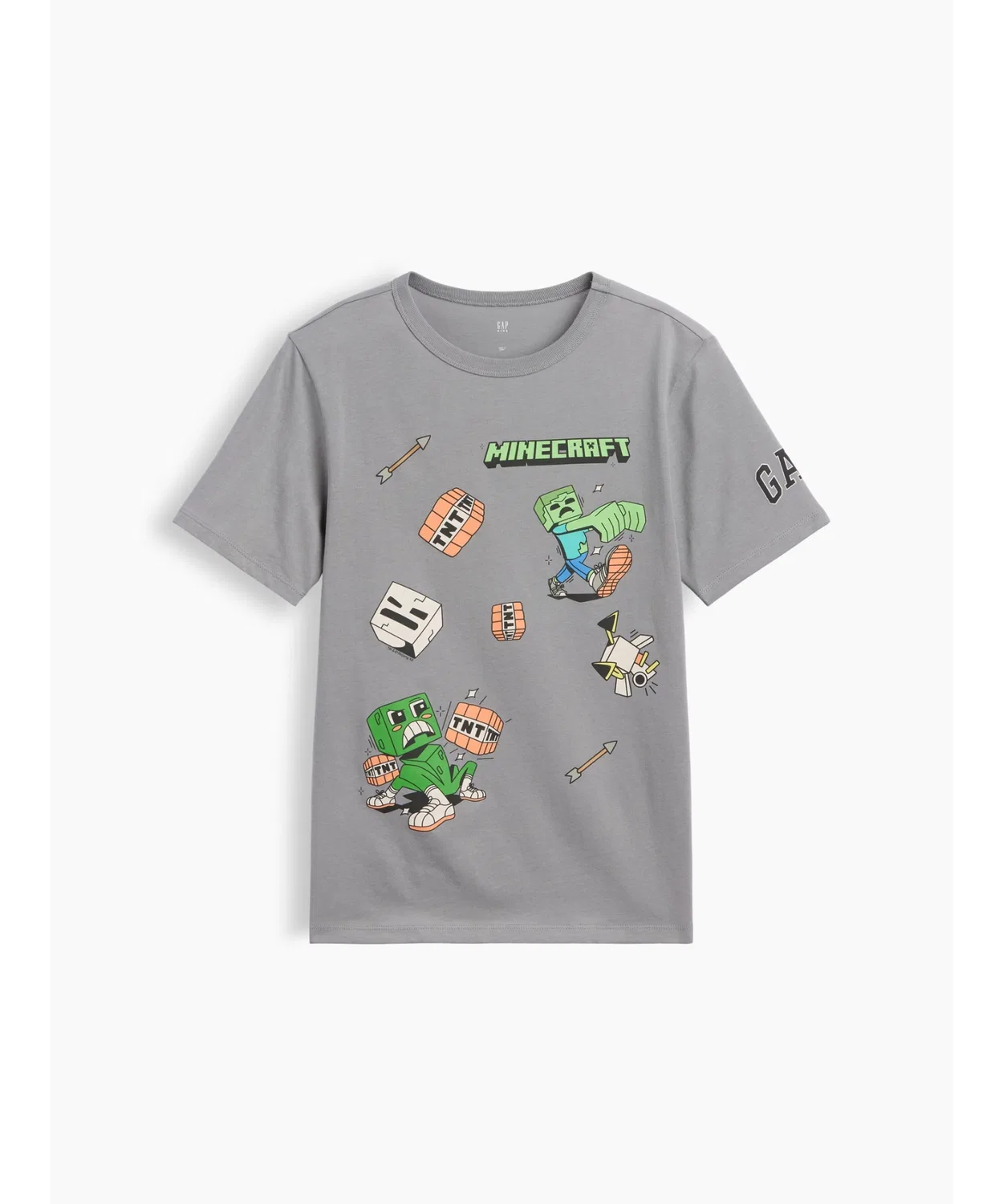 Детская футболка с принтом Minecraft Gapkids GAP, Grey