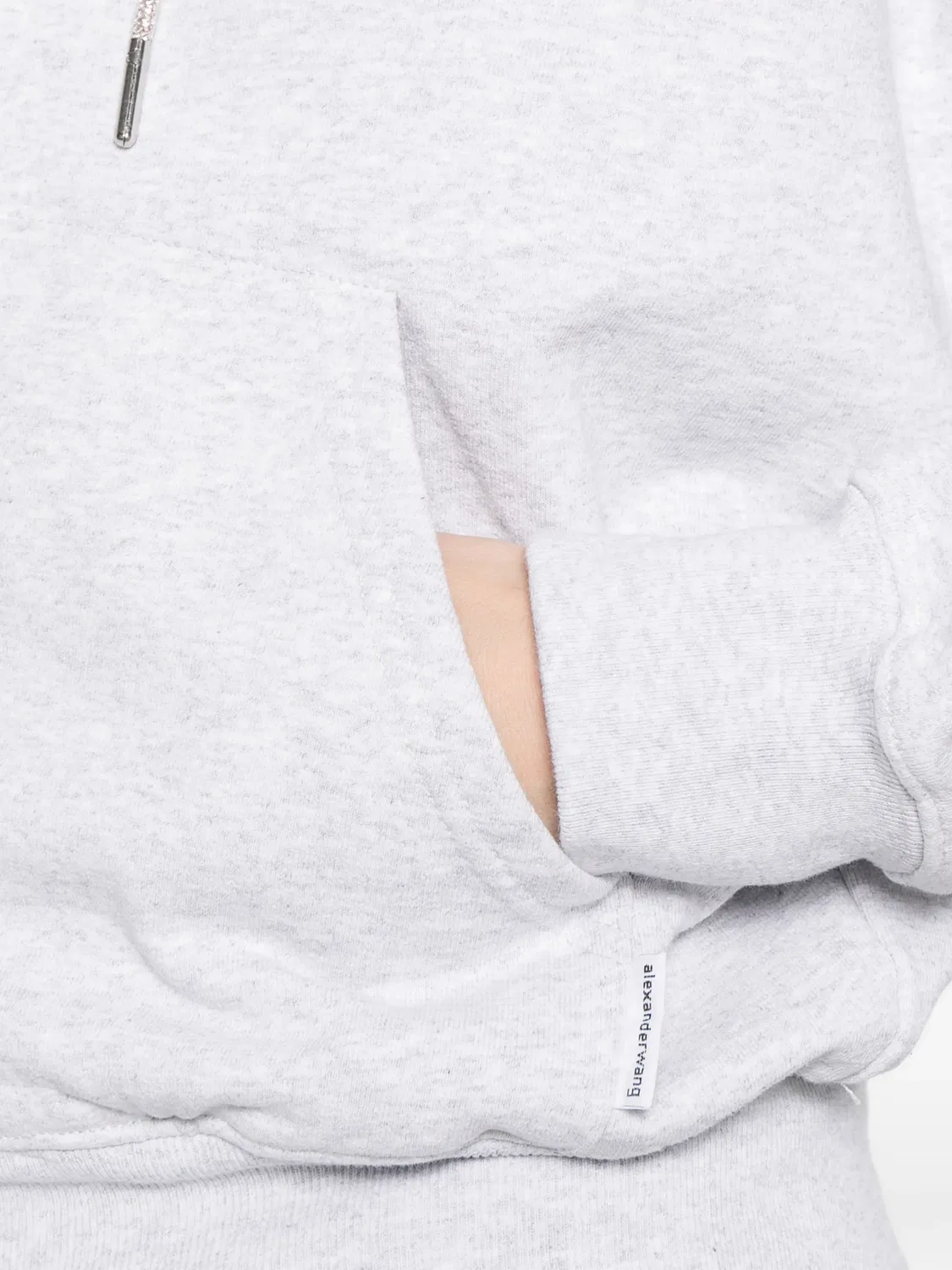 Alexander Wang Худи на молнии, серый — фото 3