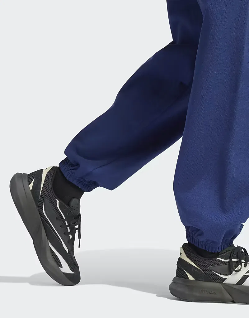 Брюки свободные с манжетами kit small logo Adidas Performance, темно-синий — фото 4