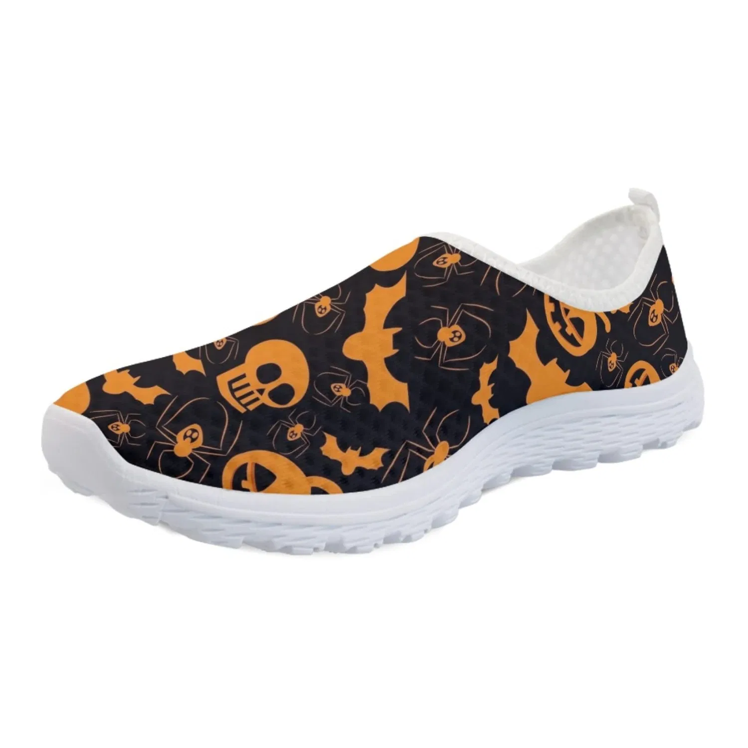 Детские кроссовки для девочек с принтом Snowflake Butterfly Ethnic Pattern Kuiaobaty, Motivo Halloween