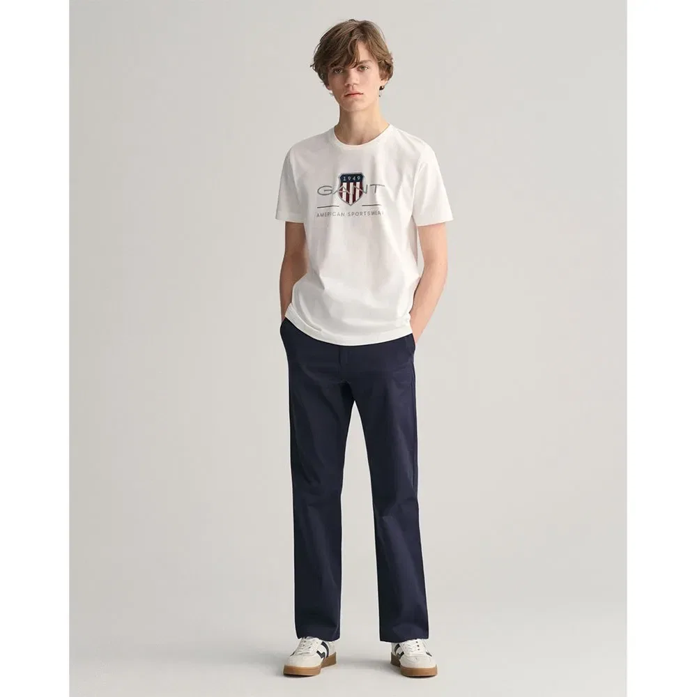 Детские брюки чинос для мальчиков с органическим хлопком Gant, Blue — фото 4