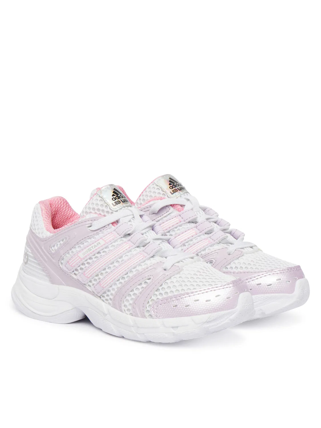 Кроссовки для девочки Control Led Elastic Lace Adidas, белый — фото 2