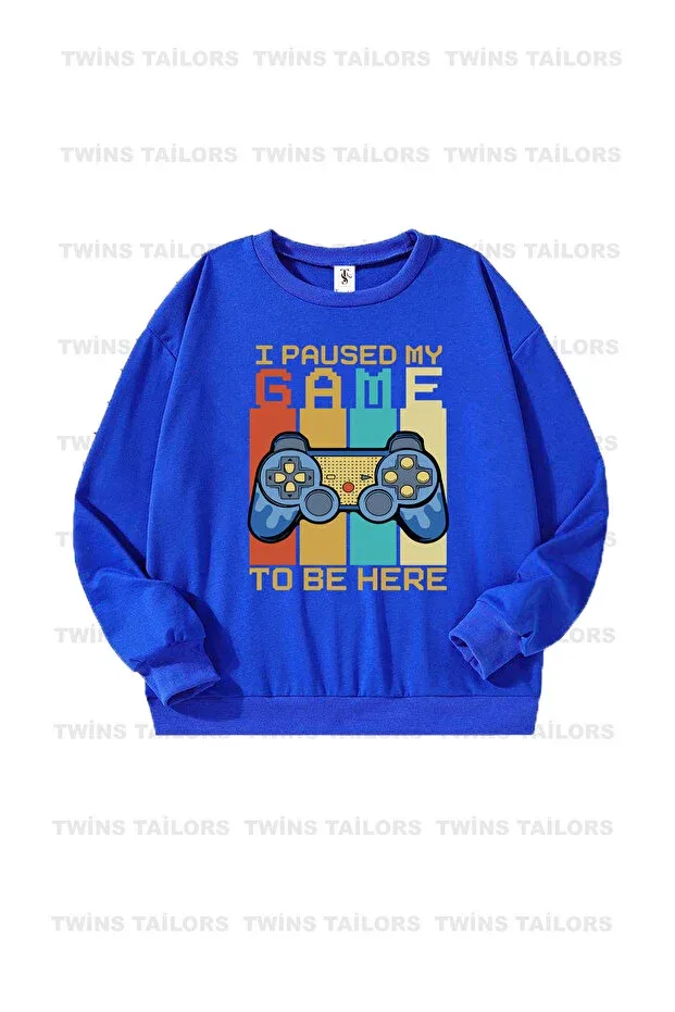Детский комплект свитшотов для девочек San francisco and game console printed Twins Tailors, Gray — фото 4