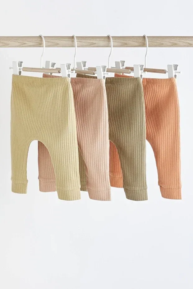 Детские спортивные штаны для девочек хлопковые комплект 4 шт Sportswear Next Baby, Green Orange — фото 2