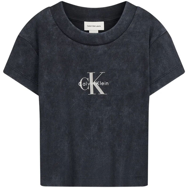 Женская футболка с круглым вырезом Calvin Klein, Navy Blue — фото 3