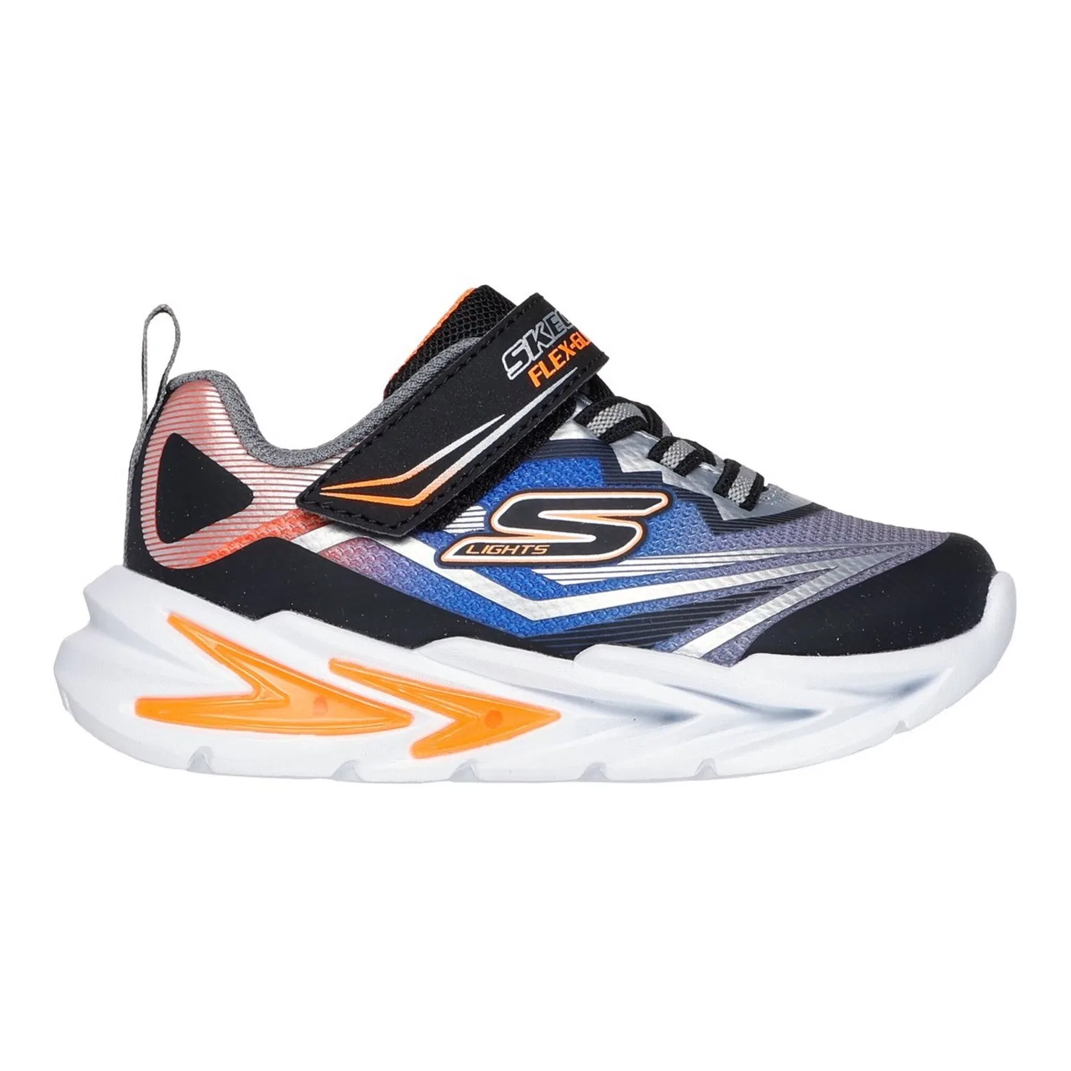 Детские кроссовки для первых шагов со светодиодной подсветкой Skechers, Black/Multi — фото 4