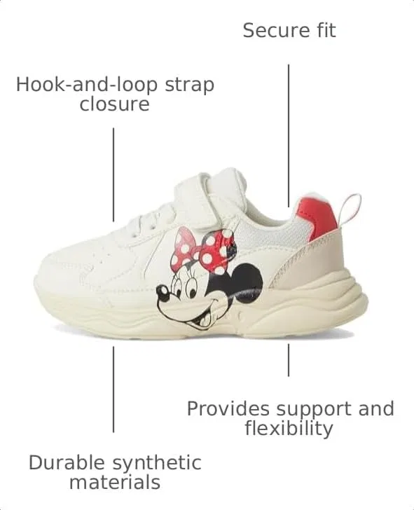 Детские кроссовки для девочек с принтом Minnie Mouse Josmo, Off-White — фото 3