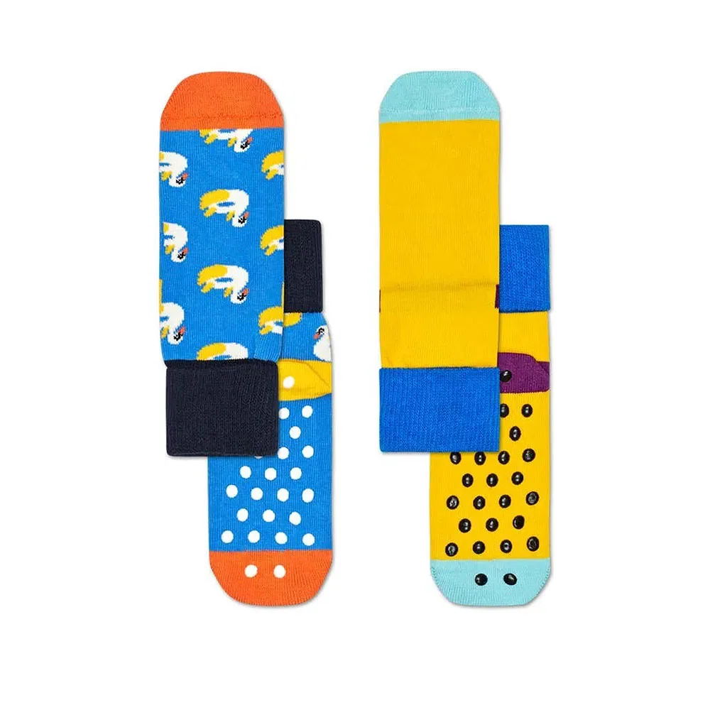 Носки антискользящие Swan Happy Socks, 2 пары, желтый