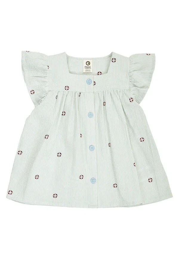 Блузка хлопковая striped Musli By Green Cotton Tofu-ocean-Mineral Red, красный
