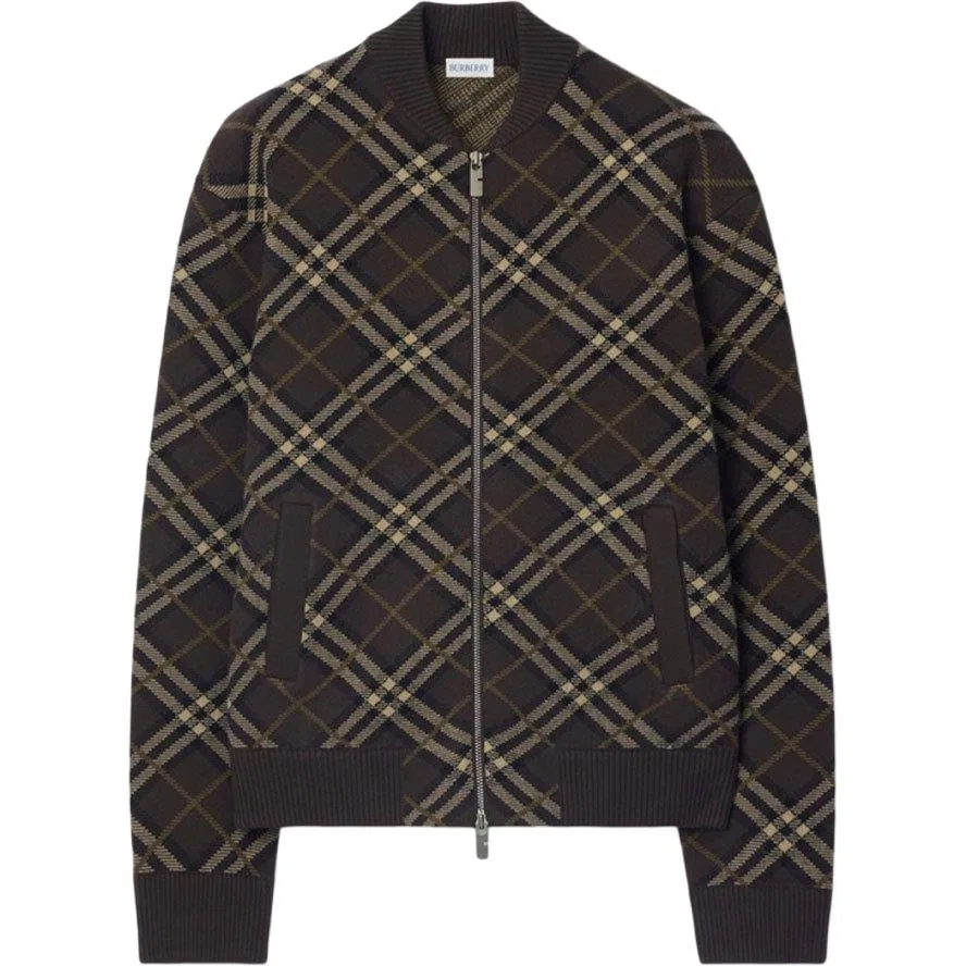 Мужская куртка-бомбер из шерсти с кашемиром Burberry, Brown