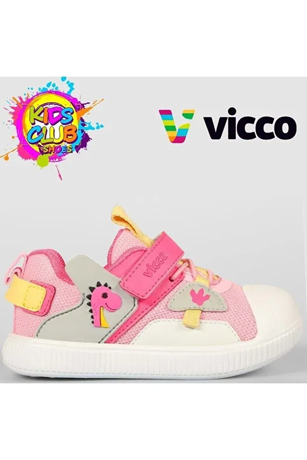 Детские кроссовки для девочек текстильные на липучке Snoop phylon sneakers Vicco, Pink
