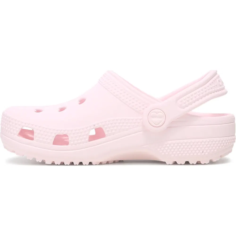 Классические детские сабо с вырезанным сердечком Crocs, Pink Bubble Ice — фото 3