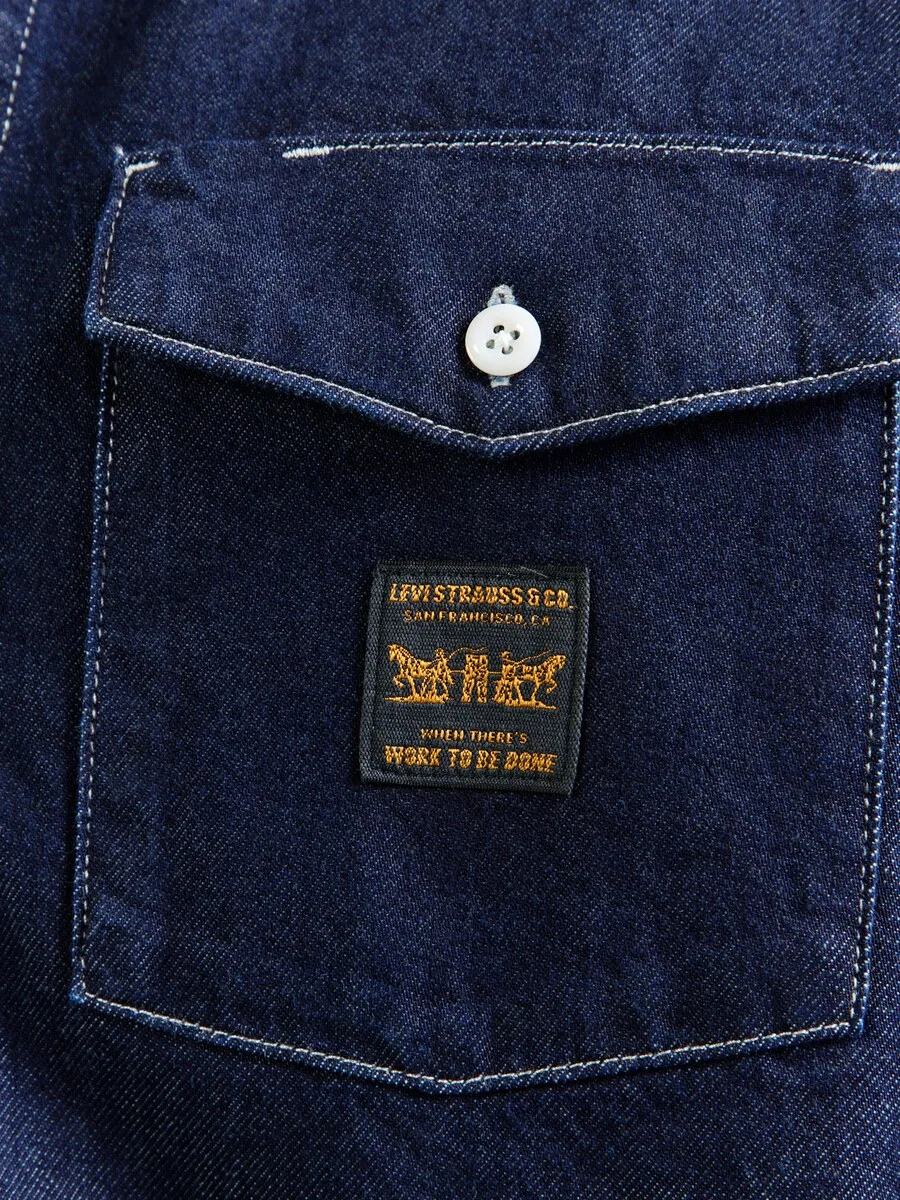 Рубашка LEVI'S Comfort fit на пуговицах, темно-синего цвета — фото 3