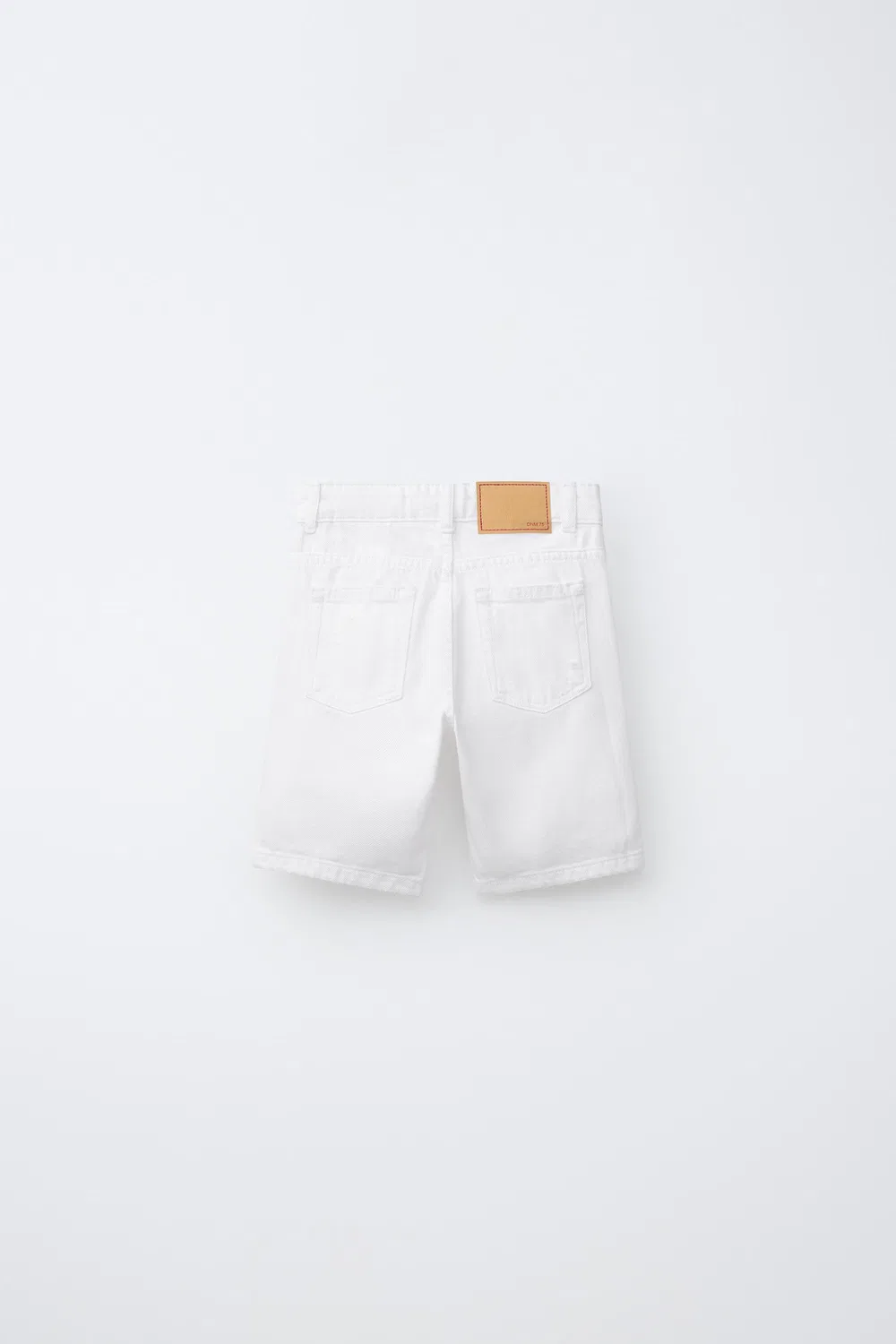 Рваные прямые джинсовые шорты-бермуды ZARA, White — фото 2
