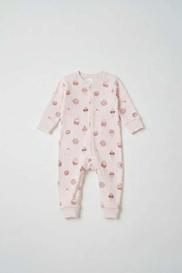 Детское боди-комбинезон для девочек хлопковый комплект 2 шт Lilico, Pink Polka Dot — фото 4