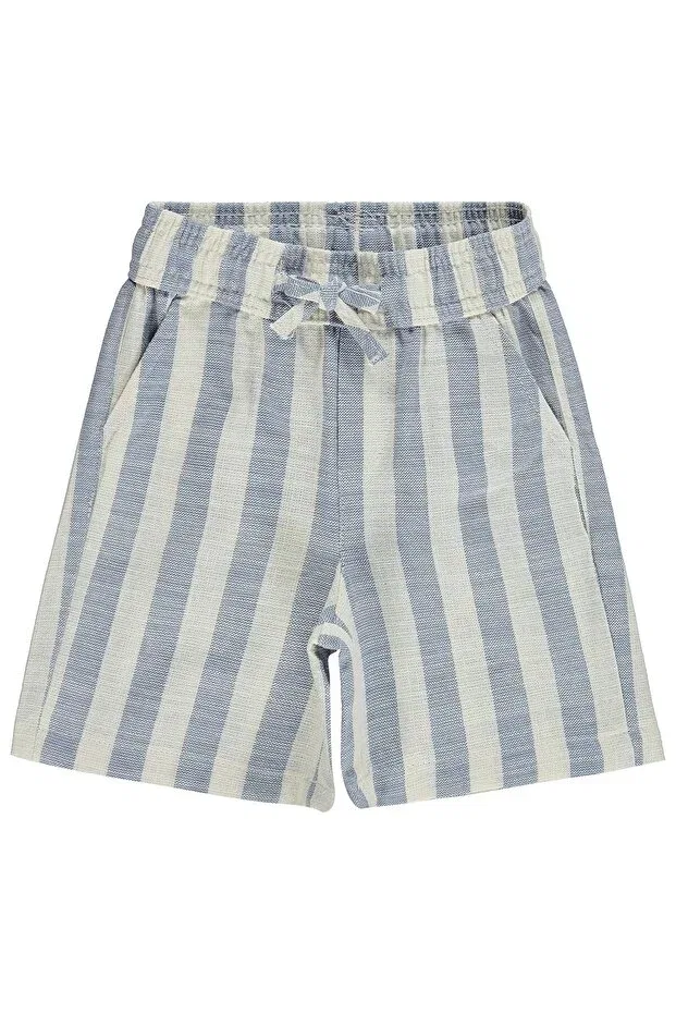 Детские шорты для мальчиков с принтом Self-Striped capri Civil Boys, Saks Blue