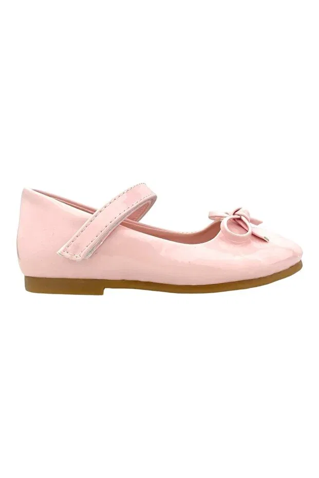 Детские балетки для девочек с бантом Nubebe, Powder Patent Leather