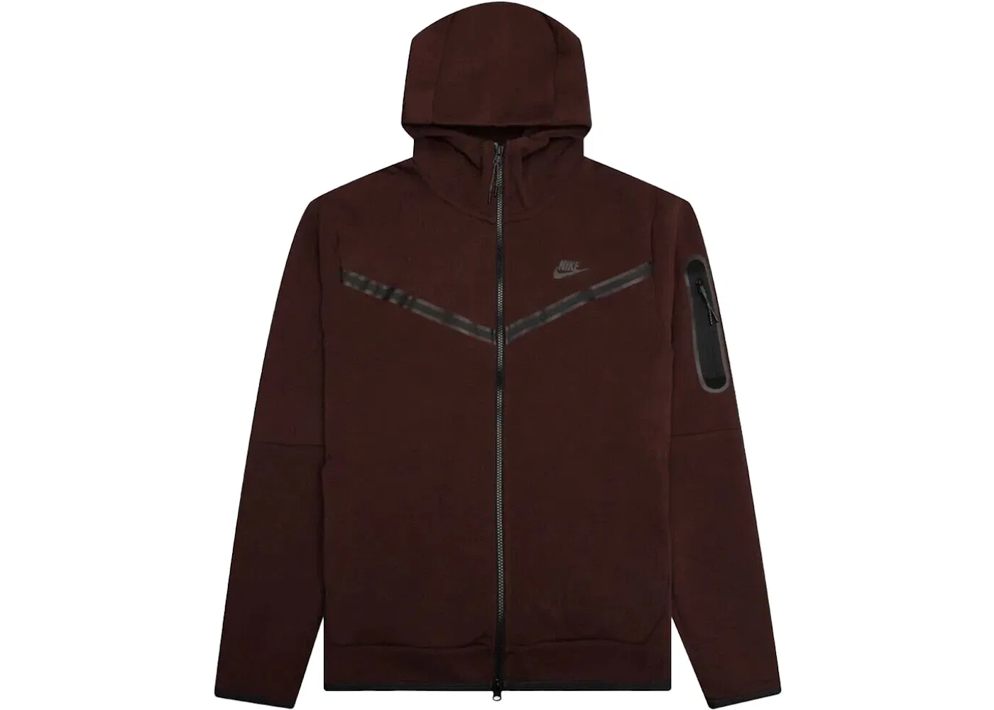 Мужская худи Tech Fleece с полной застежкой-молнией Nike, Earth/Black