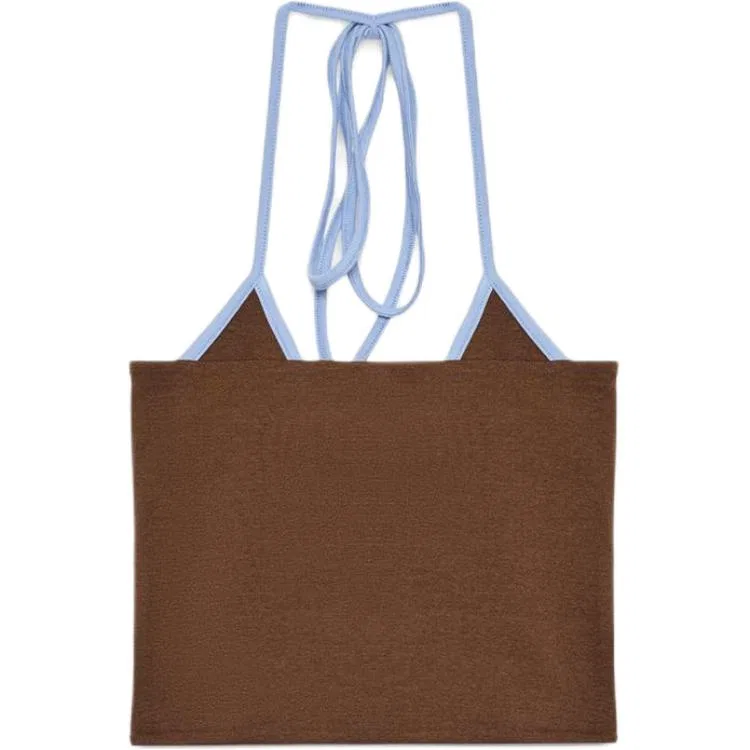 Женская майка без рукавов Brown Blue ZARA, Brown Blue