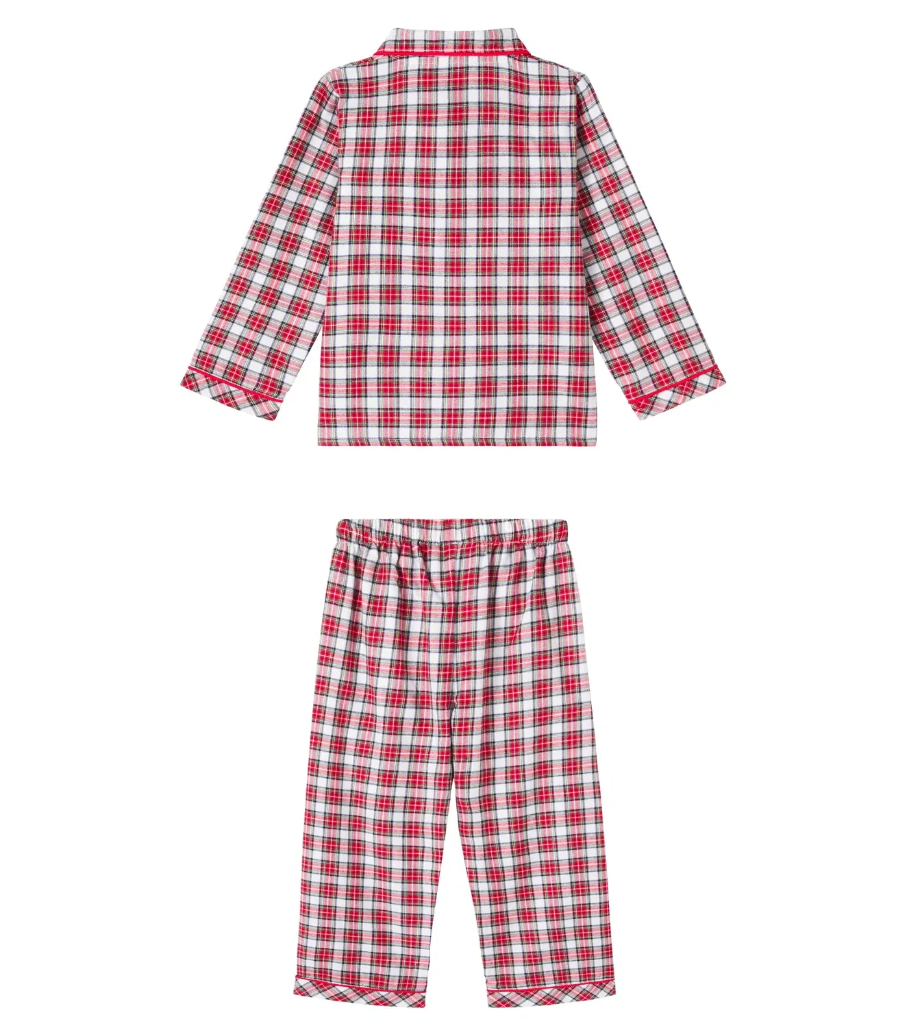 Комплект пижам из хлопка с принтом Ivory Tartan La Coqueta, красный — фото 3