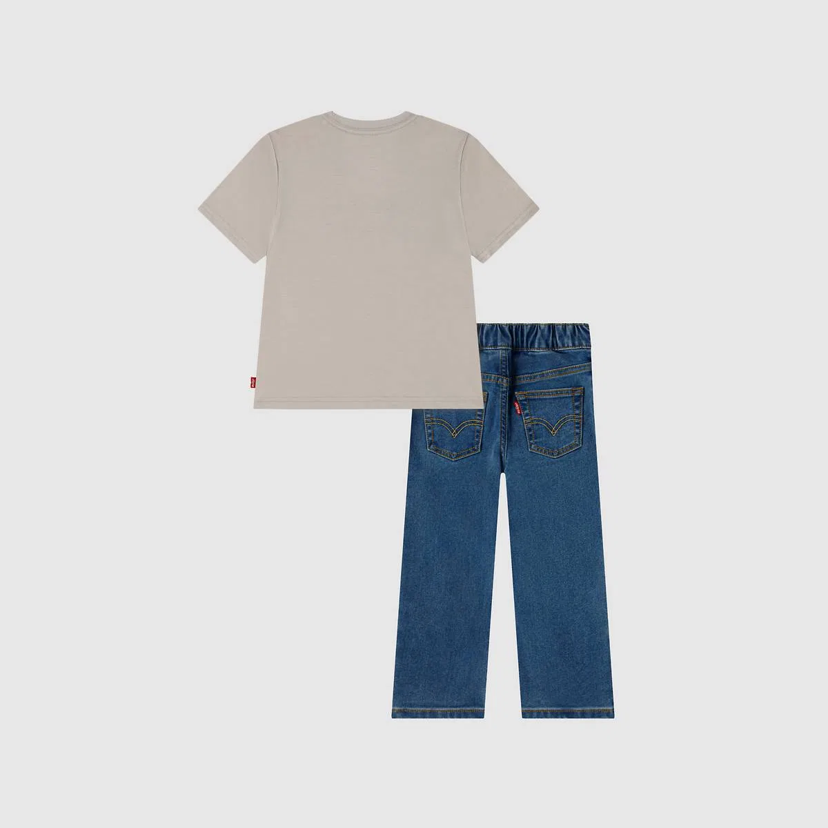 Комплект из футболки и джинсовых штанов для мальчиков 2-4 лет Levi's, Pumice Stone - Brown — фото 2