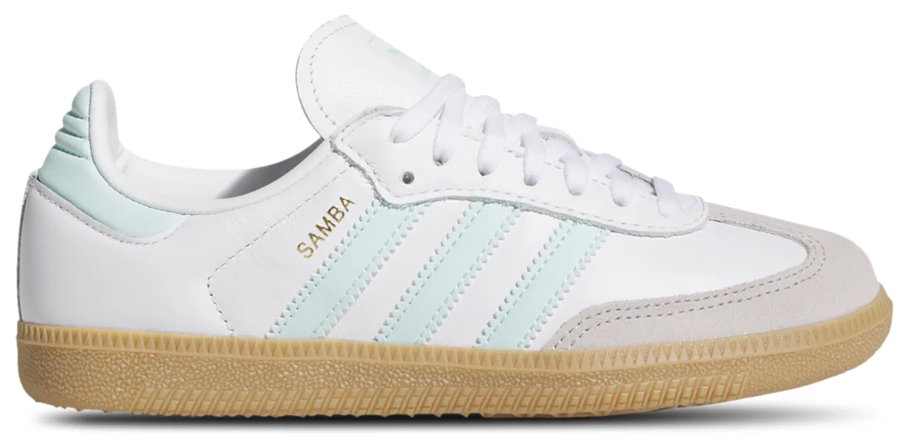 Кроссовки для мальчиков Samba Adidas, цвет Gum/Semi Flash Aqua/White