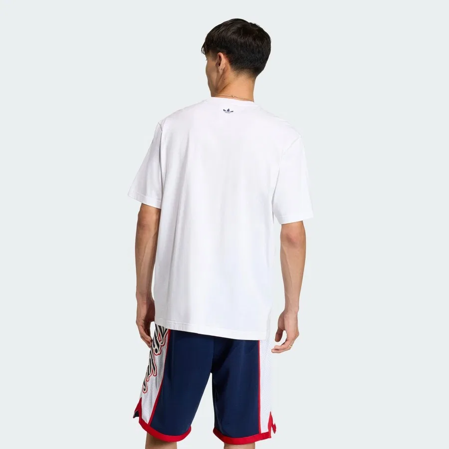 Футболка спортивная с принтом Summer League Varsity adidas, Белый — фото 2