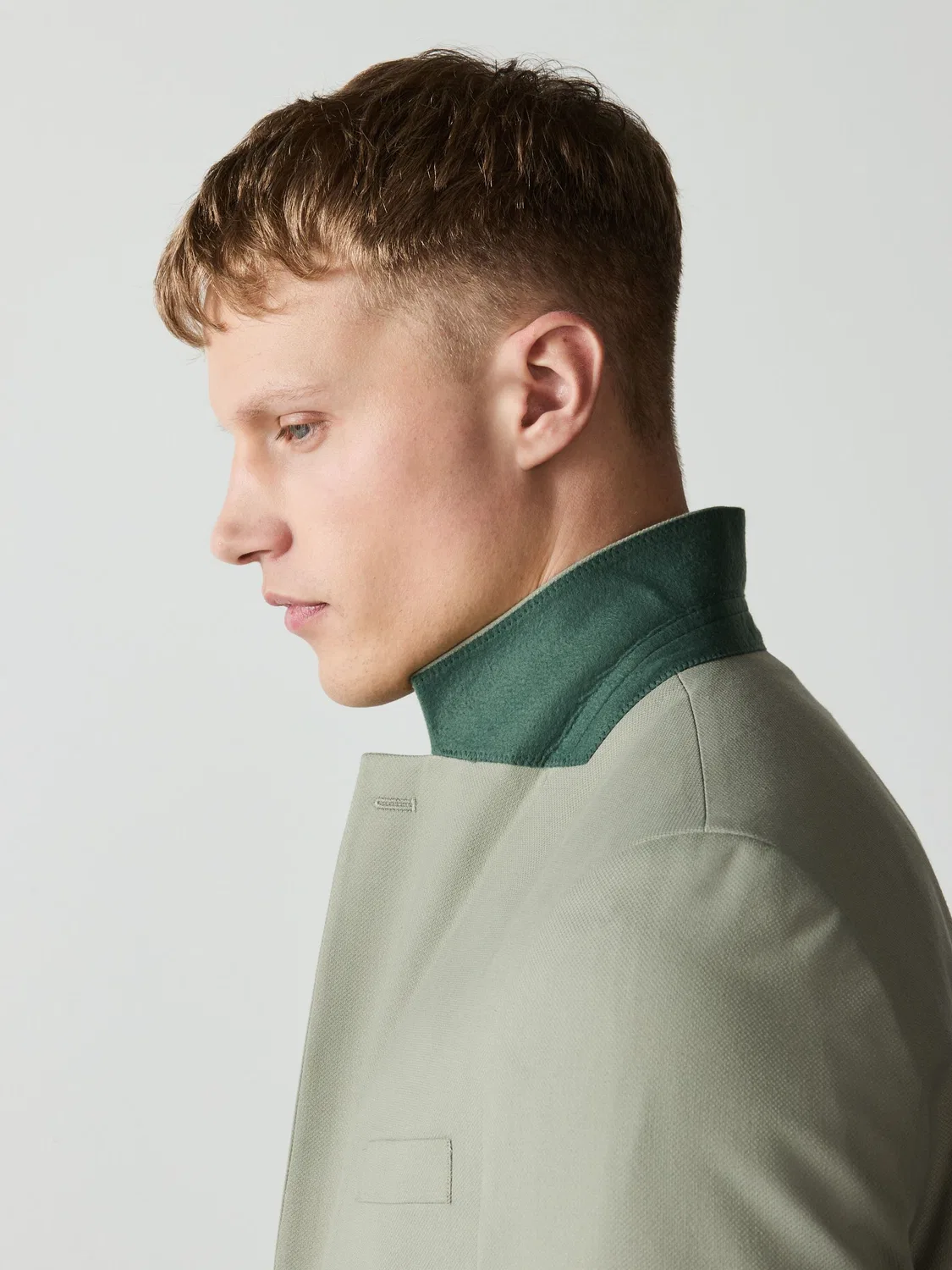 Пиджак свободного кроя текстурный Sage Green Next — фото 4