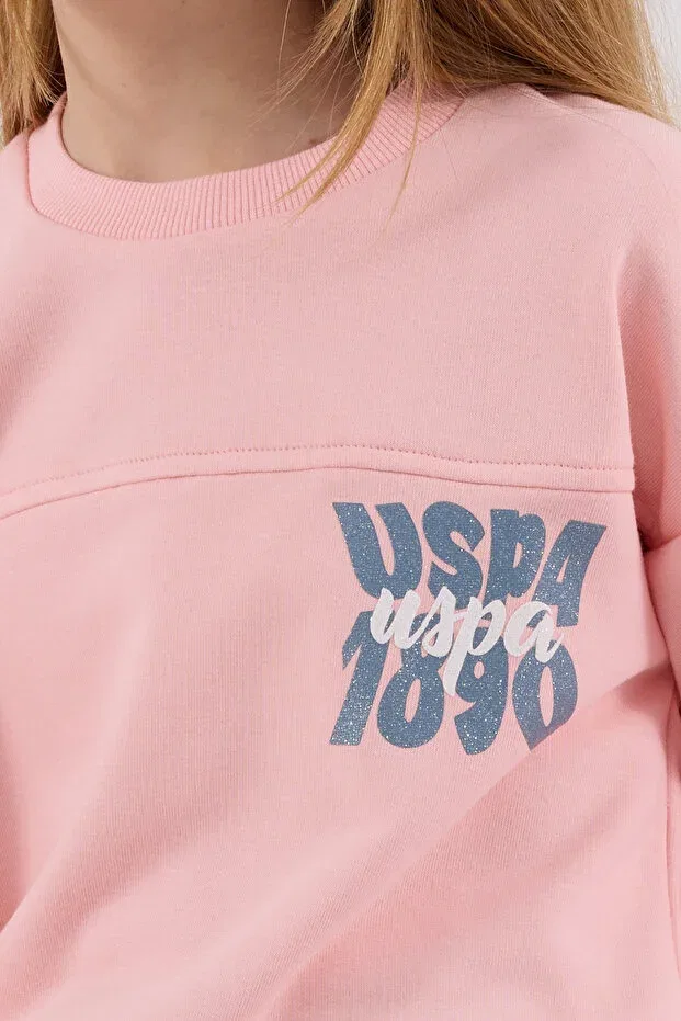 Детский комплект для девочек с вышивкой U.S. Polo Assn., Light Pink — фото 4