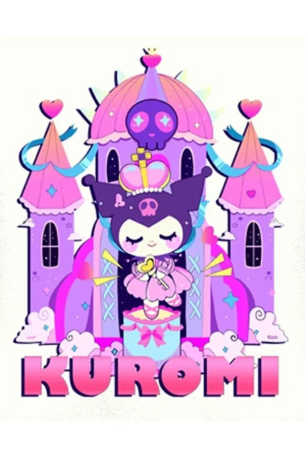 Детские свитшот для девочек с принтом Kuromi Printed Sedirli, Red — фото 4