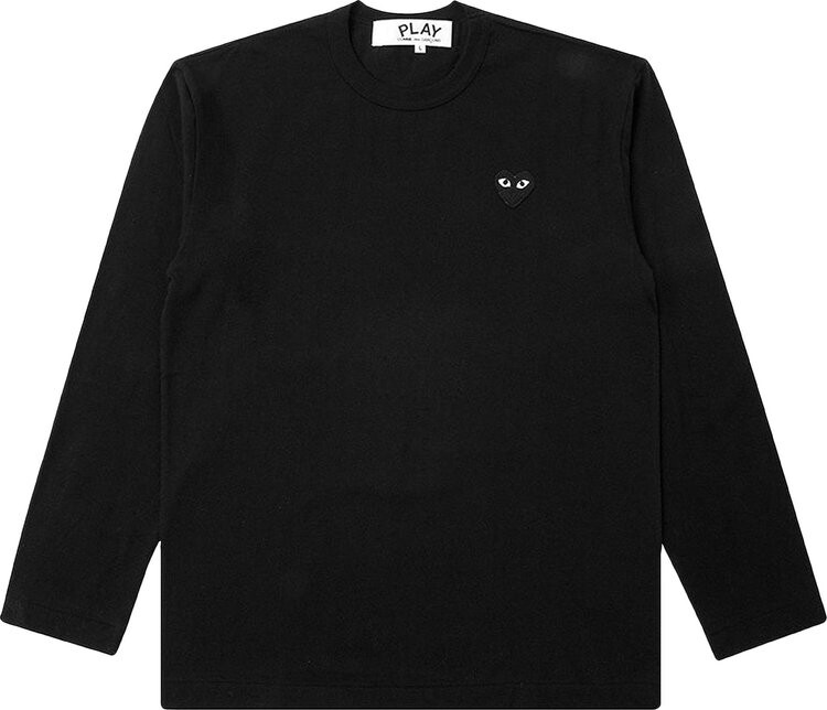 

Футболка Comme des Garçons PLAY Black Emblem Long-Sleeve T-Shirt 'Black', черный