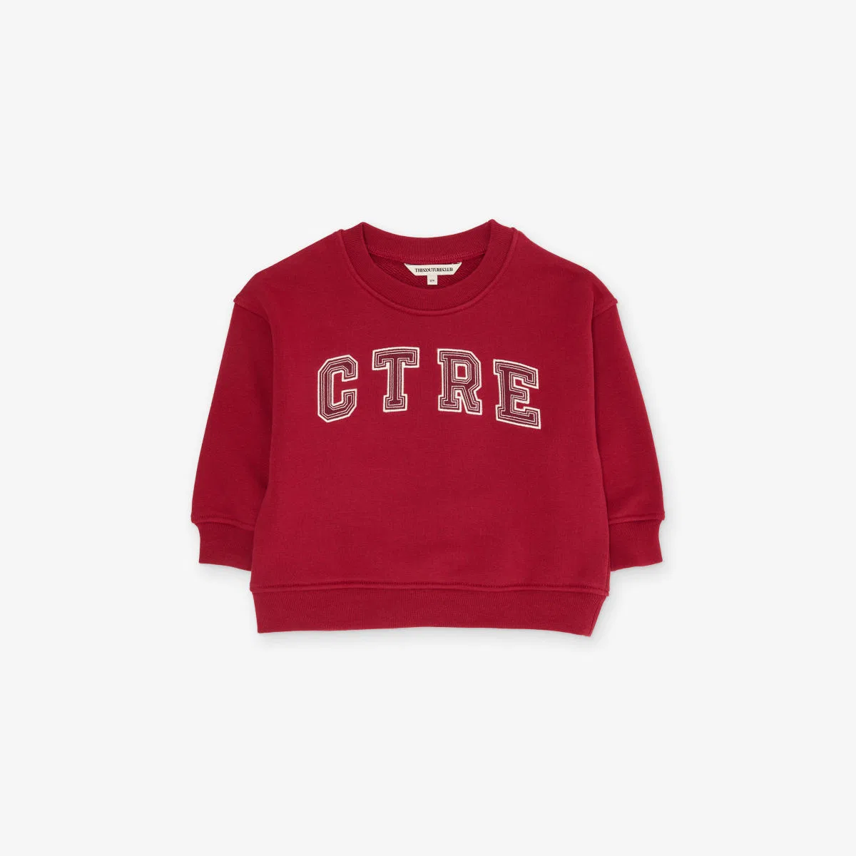 Толстовка из хлопковой смеси с вышитым логотипом Ctre, возраст 1-5 лет The Couture Club, вишневый