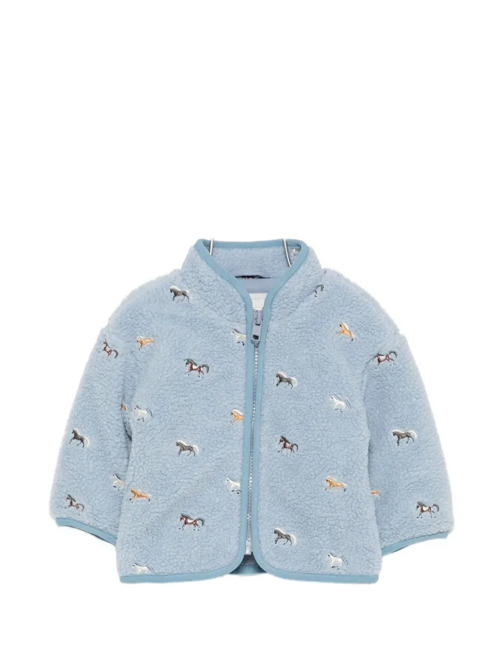Бомбер с вышивкой Horse Stella McCartney Kids, голубой