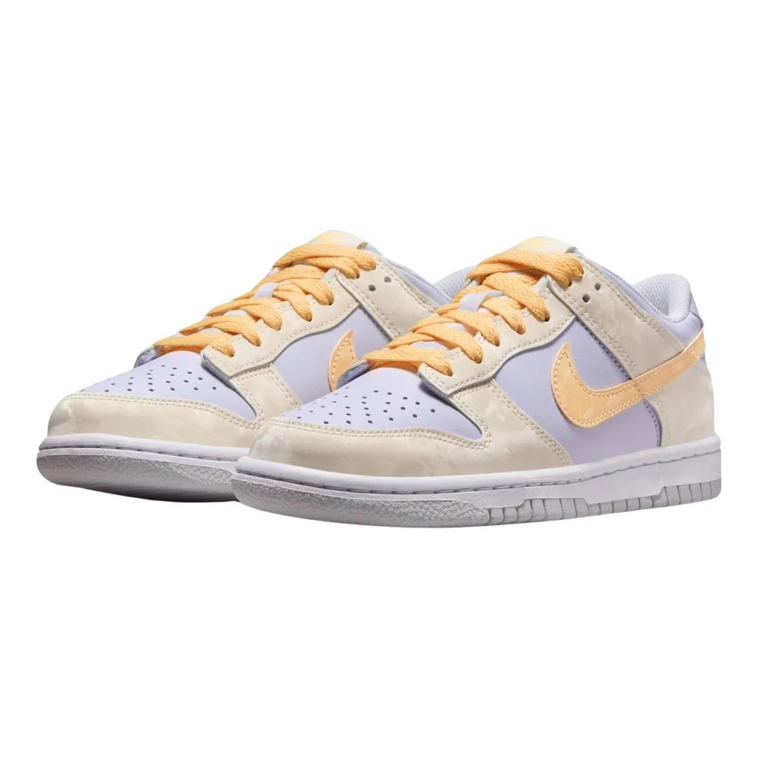 Детские кроссовки для мальчиков с принтом Dunk Low NIKE, Lilac Beige Orange