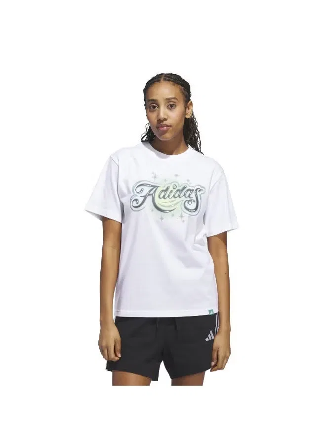 Футболка с принтом Airbrushed graphic Adidas, белый