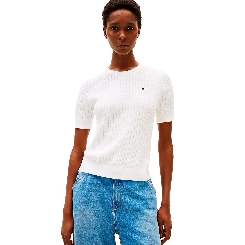 Женский свитшот с коротким рукавом Tommy hilfiger, White