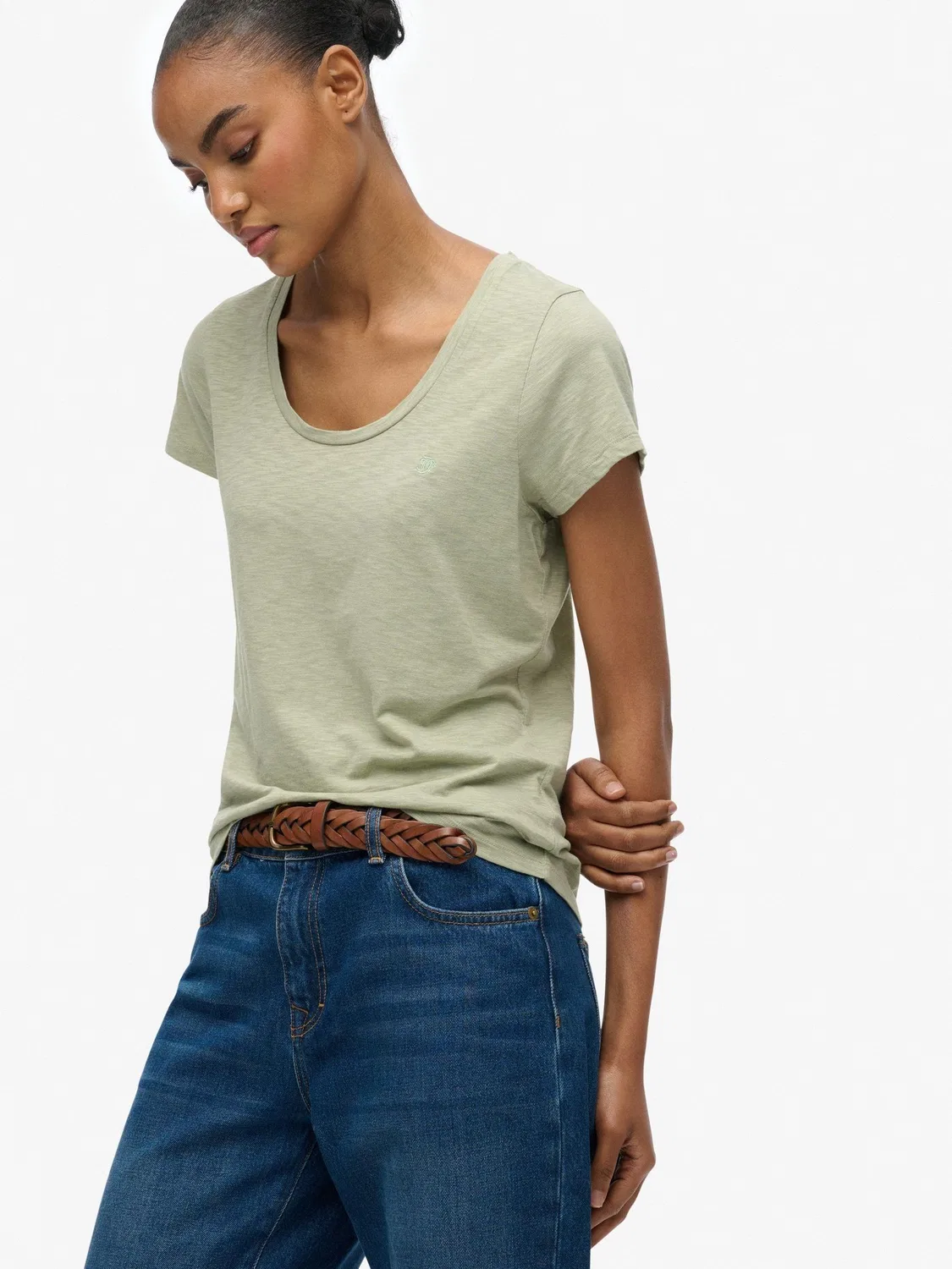 Футболка с круглым вырезом Superdry Studios Sage Green — фото 3