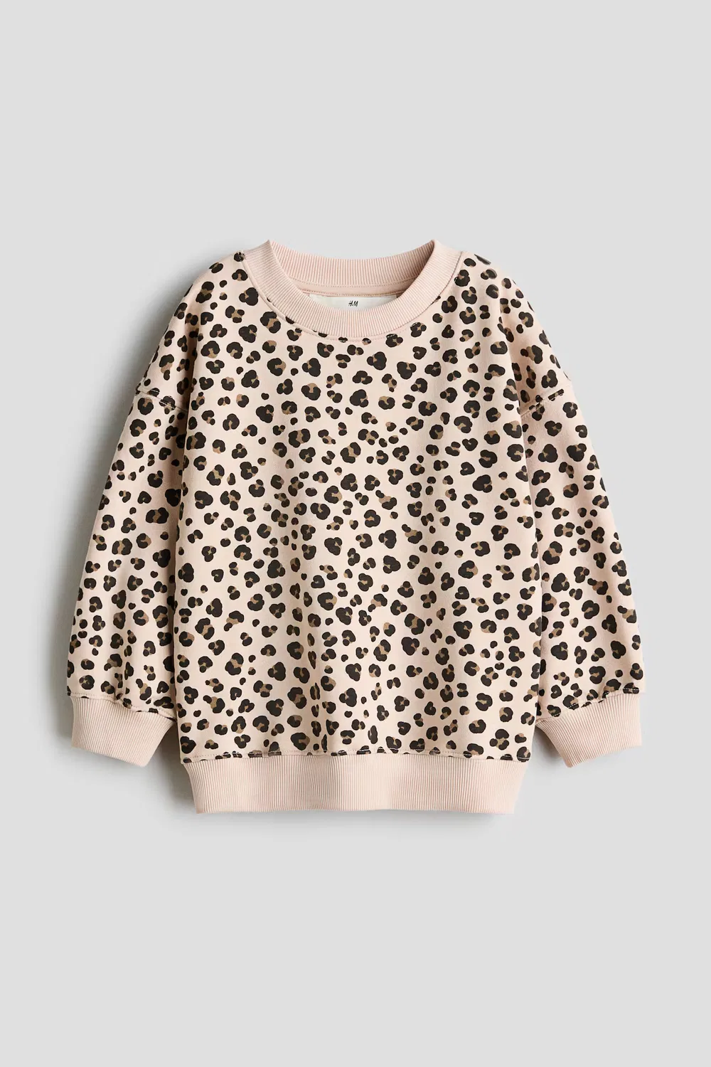 Толстовка с принтом H&M, Hellbeige/Leopardenprint
