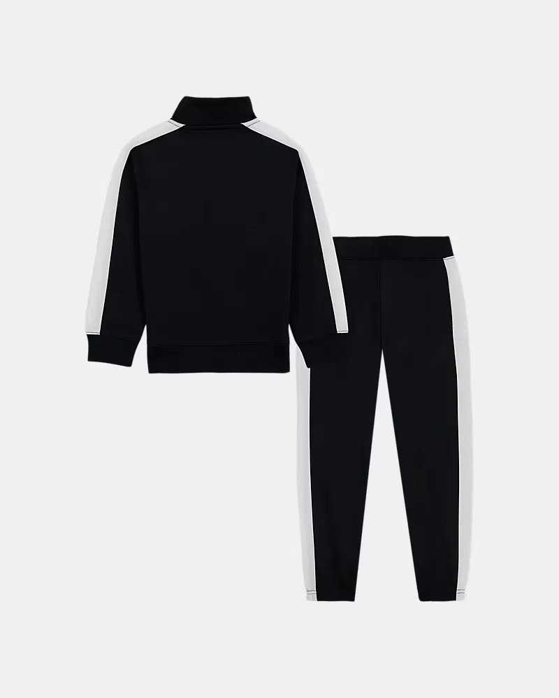 Спортивный костюм для мальчиков утепленный, куртка и брюки, UA Tricot Knit UnderArmour, Black/White — фото 3