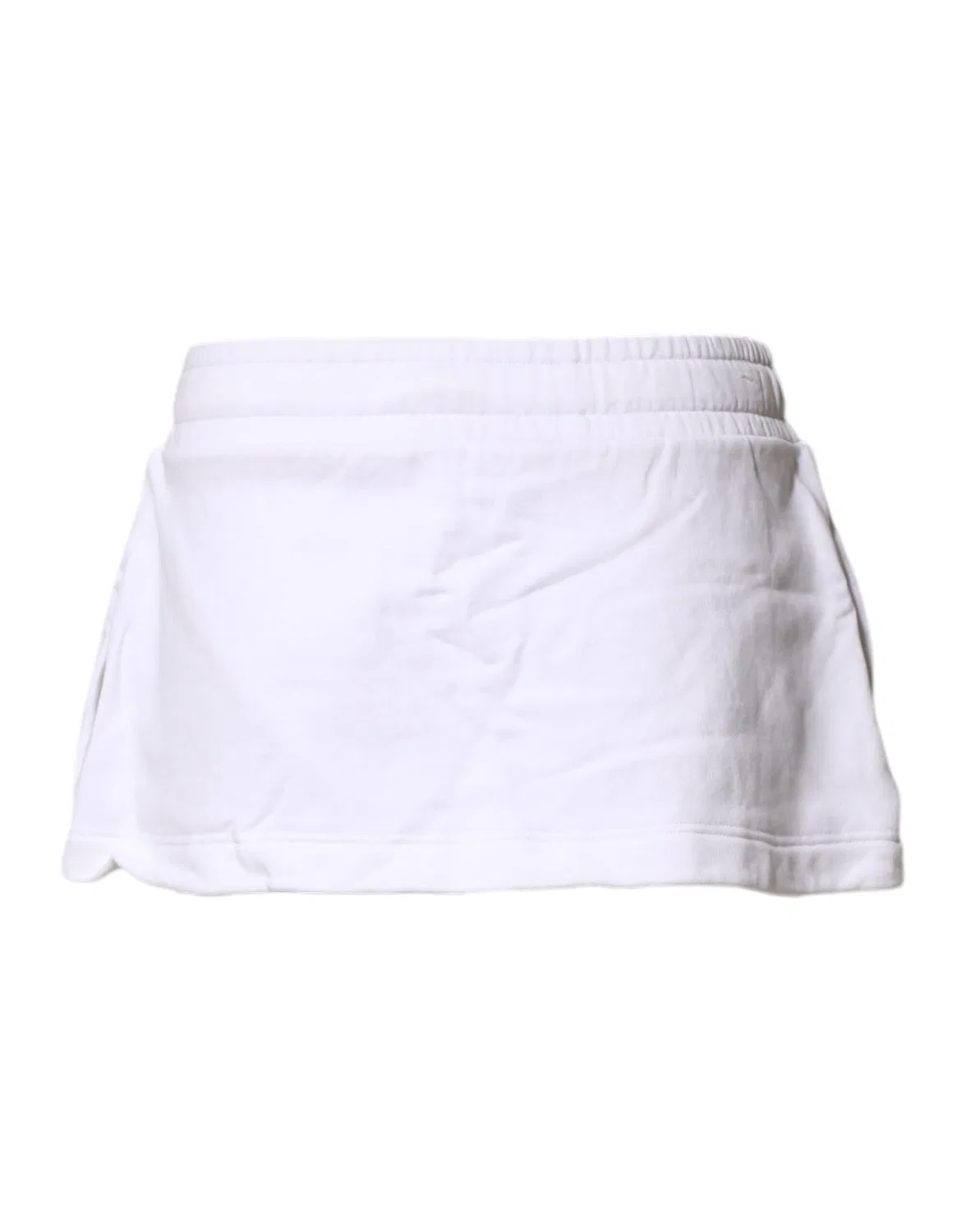 Женская юбка-мини A-силуэта с завязками Mini Mid Waist Dolce & Gabbana, White — фото 3