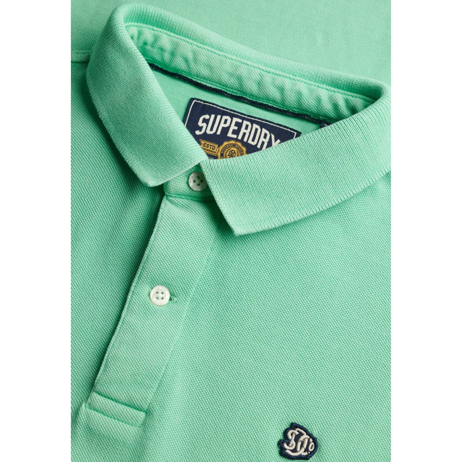 Мужское поло свободного кроя Vintage Destroy Superdry, Spring Bud Green — фото 3