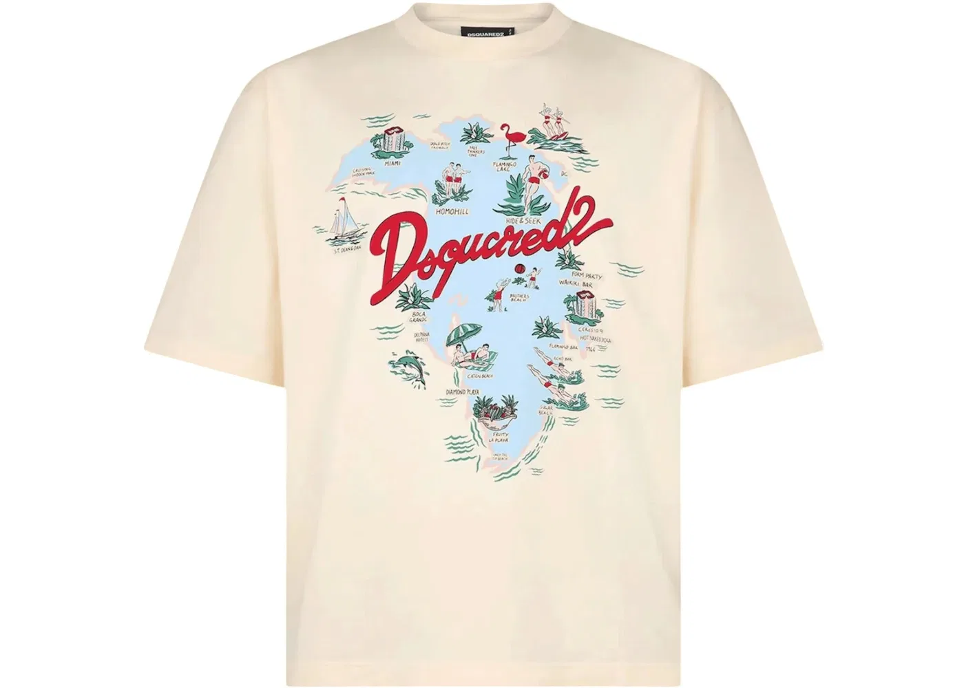 Мужская футболка свободного кроя Dsquared2, Beige