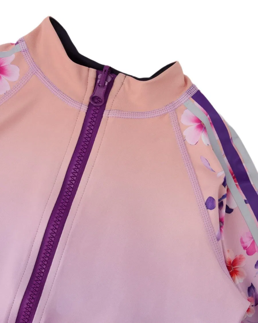 Детский спортивный кардиган на молнии с градиентом Pink to Mauve Gradient Deux par Deux — фото 3
