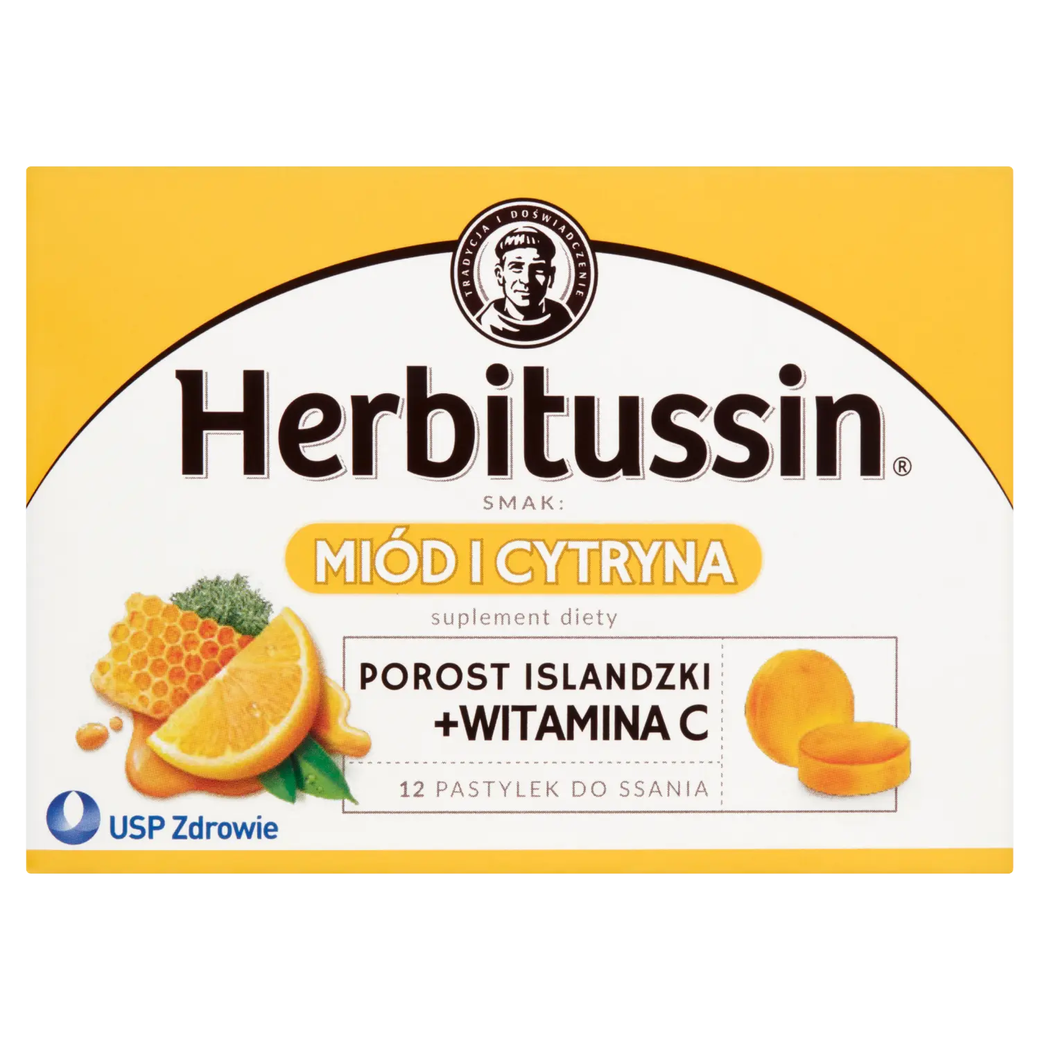 

Herbitussin Miód i cytryna биологически активная добавка, 12 таблеток/1 упаковка